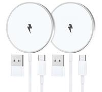 Cargador Inalambrico iPhone 2M 2Pack, 15W Cargador mag-Safe para iPhone 17/16/15 Pro Max/15 Pro/15 Plus/15/14/14 Pro MAX/AirPods, Cargador iPhone Carga Rapida Inalambrico Cargador Magsafe Apple