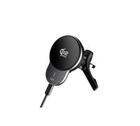 Cargador Inalámbrico Magnético 25W Qi2 para Coche Fijación en Rejilla de Ventilación Fuerza Power Negro