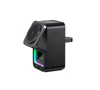 Cargador inalámbrico magnético 5 en 1 de 15 W para teléfonos móviles Apple, auriculares, relojes, luces nocturnas de carga con Al