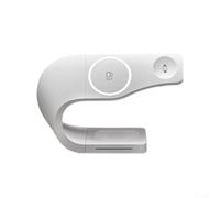 Cargador inalámbrico magnético de 15 W, estación de carga rápida 3 en 1 para iPhone, relojes y auriculares, almohadilla multidispositivo de aleación de aluminio con entrada tipo C, negro (aleación