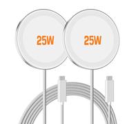 Cargador inalámbrico magnético de 25 W: Qi2.2 Qi2 almohadilla de carga rápida para iPhone 17 16 15 14 13 12 Pro Max, Samsung Galaxy S26 S25, Google Pixel 10, AirPods-Slim portátil para escritorio