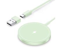 Cargador inalámbrico magnético de carga rápida con imán fuerte para iPhone 17/16/15/14/13/12 - Series y AirPods Pro 4-2, puertos Daul, compatible con fundas, ultrafino y portátil para escritorio de