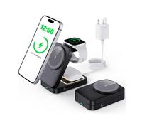 Cargador inalámbrico magnético plegable multifuncional tres en uno, con bobina independiente para cargar varios dispositivos simultánea_M