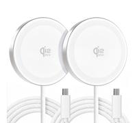 Cargador inalámbrico magnético Qi2.2 de 25 W: almohadilla de carga plana Qi para iPhone 17 Pro Max 16 15 14 13 12 AirPods y Samsung y PixelSnap Android - delgado portátil para viajes, oficina