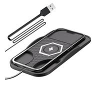 Cargador Inalámbrico para Coche | Almohadilla de Carga Sin Cables Antideslizante para Teléfono - Base Antideslizante Portátil para Camionetas, Camiones, Scooters, Sedanes, Salpicadero,