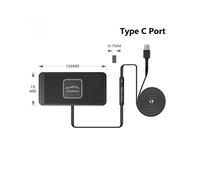 Cargador inalámbrico para coche de 15 W con puerto tipo C y base antideslizante de silicona para iPhone