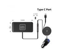 Cargador inalámbrico para coche de 15 W (tipo C y enchufe para coche), base de silicona antideslizante