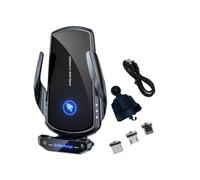 Cargador inalámbrico para coche, encendedor de cigarrillos, carga por inducción eléctrica, color negro