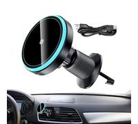 Cargador inalámbrico para coche, soporte magnético para tablero, compacto y portátil, dispositivo rápido de 15 W, soporte de carga para el tablero de mandos para smartphones, camiones, vehículos, Rvs
