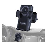 Cargador inalámbrico para coche - Soporte para vehículos con carga inalámbrica | Soporte de 15 W con rotación automática de 360 grados para viajes, casa, trabajo, pasajeros, camiones y asiento