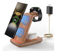 Cargador inalámbrico para estación de carga Samsung, JoyGeek 3 en 1, soporte de carga rápida para teléfono Android Samsung Galaxy S23 Ultra/S22/S21/S20/Note 20/10+/Flip 4/3/2, Watch 5 Pro/4/3, Galaxy