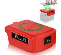 Cargador inalámbrico para pilas Einhell de 18 V, estación de carga para teléfono móvil de 15 W para Air Pods para teléfono Sam Sung, con adaptador de carga USB y tipo C, conector de batería de