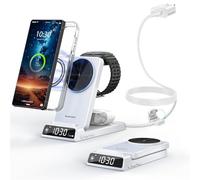 Cargador Inalámbrico para Samsung, Magnético Estación de Carga mag Safe 3 en 1 para Samsung Galaxy Z Fold/Flip 7/S25 Ultra/S24, Cargador Plegable para Galaxy Watch Ultra/8/7/6, Galaxy Buds 3/3 Pro