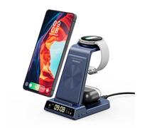 Cargador Inalámbrico para Samsung S26 Ultra, Estación de Carga 3 en 1 para Samsung Galaxy S26/S25 Ultra/S24/Z Flip 7/Z Fold 7, Base de Carga para Galaxy Watch 8/Ultra/7/6, Buds 4/4 Pro (No Adapter)