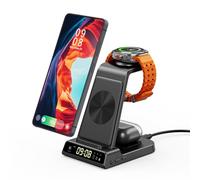 Cargador Inalámbrico para Samsung S26 Ultra, Estación de Carga para Samsung | 3 en 1 Base de Carga para Galaxy S26/S25 Ultra/S24/Z Flip 8/Z Fold, para Galaxy Watch 8/Ultra/7/6, Buds 4/Pro/3, No Adapter