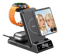 Cargador Inalámbrico para Samsung Z Flip 8, 3 en 1 Estación de Carga para Galaxy Z Flip8/7/7 FE/6/5/4/3/2, Galaxy Watch 9/Ultra 2/8/8 Classic/7/6/5/5/4, Galaxy Buds 4 Pro, SwanScout 703F (No Adapter)