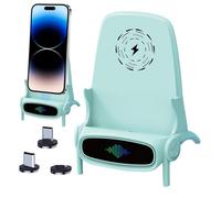 Cargador inalámbrico para silla - Estación de carga inalámbrica de 14 cm, función práctica | Experiencia de sonido envolvente | Soporte de cargador de teléfono multifuncional para transmisión de