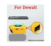 Cargador inalámbrico para teléfono para batería de iones de litio Dewalt de 20 V, adaptador USB con puerto de carga tipo C, batería externa