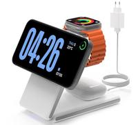 Cargador Inalámbrico Plegable 3 en 1, Estación de Carga Magnética Inductiva CIYOYO para iPhone16/15/14/13/12/Pro MAX, Base Cargador para iWatch 10/9/8/7/Ultra, Wireless Charger para AirPods Pro/4/3/2