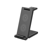 Cargador inalámbrico plegable de 15 W para iPhone, auriculares y relojes. 3 en 1.