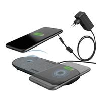 Cargador inalámbrico "QI-FC10 DUO", 10 W, cargador sin hilo para smartphone, nr