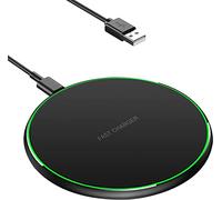 Cargador inalámbrico rápido, cargador de inducción Qi compatible con iPhone 14/15/13/12/11/Pro/XS Max/XR/XS/X,AirPods 2/3/Pro,Samsung Galaxy S23/S22/S21/S10/S9/S8/Note 20/10