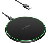 Cargador inalámbrico rápido, cargador de inducción Qi compatible con iPhone 14/15/16/13/12/11/Pro/XS, AirP0ds 2/3/Pro, Samsung Galaxy S24/S23