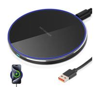 Cargador Inalámbrico Rápido De 20 W para iPhone 17/16/15/14/13/12, 11 Pro MAX/Pro/Mini/XS/XR/X/8 Plus; Estación De Carga por Inducción para Samsung Galaxy S23/S22/S21/S10E/S9/S8, Note 20/10/9