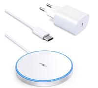Cargador Inalámbrico Rápido Magnético 15W para iP-hone 16/16 Pro Max/16 Pro/16 Plus, 20W Adaptador de Carga Sin Cable con Cable USB-C 1M Compatible con M-agSafe para iPh-one 15/14/13/12/11, AirPo-ds S