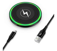 Cargador inalámbrico rápido Samsung Estación de carga inductiva para Samsung Galaxy S25 Ultra/S24 FE/S23/S22/S21/S20, 15W Cargador inalámbrico rápido Estación de carga para Google Pixel 10 Pro/10/9