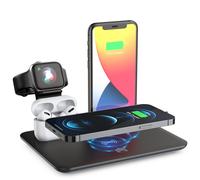 Cargador inalámbrico, seguridad total para iPhone, Apple Watch, AirPods, solución de carga 3 en 1, carga rápida, diseño compacto, amplia