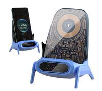 Cargador Inalámbrico | Silla Cargador Rápido Inalámbrico Soporte De Teléfono 3 En 1 con Función De Altavoz Musical | Carga Portátil Y Rápida para Casa/Biblioteca/Escritorio/Escuela/Dormitorio