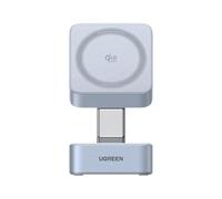 Cargador Inalámbrico Ugreen Magflow 2-en-1 Qi2 25W Azul