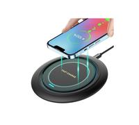 Cargador inalámbrico - Universal - 15W - Compatible con iPhone, Huawei, Samsung - Protección contra sobrecalentamiento - Qi