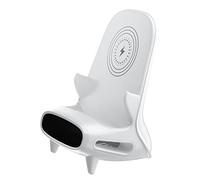Cargador inalámbrico Yusat portátil mini silla cargador inalámbrico para todos los teléfonos, estación de carga inalámbrica de 15 W, soporte de cargador de teléfono con función de altavoz musical