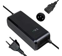 Cargador Inteligente 60V 3A para Baterías de Plomo-Ácido y Gel, Fuente de Alimentación con Conector de 3 Pines (Tipo PC) para Moto Eléctrica, Triciclo y Scooter de Alta Capacidad, Protección Térmica