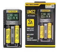 Cargador Inteligente USB Nitecore UMS2 Para Batería Recargable Li-Ion/Nimh