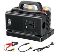 Cargador inversor 2 en 1 para batería DeWalt de 18 V, transformador de voltaje de 500 W, 2 puertos CC 18 V a CA 230 V, inversor de corriente para camping, autocaravana (batería no incluida)