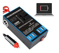 Cargador inversor para automóvil: convertidor de Corriente a CA con Puertos USB, Salida de Carga rápida, diseño de Ventilador de refrigeración Compacto | Fuente de alimentación confiable para vehíc