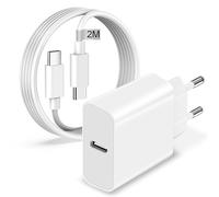 Cargador iPhone 15 Carga Rapida,20W Cargador USB C Carga Rapida Adaptador Tipo C Enchufe y 2M Cable USB C Enchufe Rapido para iPhone Air/17/17 Pro Max/16 Plus/15,iPad Pro/Air/Mini6,Samsung