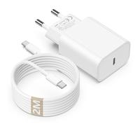 Cargador iPhone 17 16 15 con cable de carga, cargador rápido USB C original de 20 W con cable USB C AUT C 2M compatible con Apple iPhone 17 Air/16e/15/Pro Max/Plus, iPad Pro 12.9, 11 10/Mini/Air
