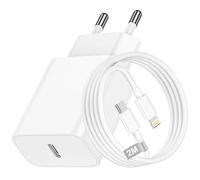 Cargador iPhone Carga Rapida de 30W con Cable USB C a Lightning de 2m para iphone 14/14 Plus/14 Pro/14 Pro Max/ 13/12/11/X/XR/XS/ 8/7 Plus/6/5, Adaptador Cargador USB C Enchufe Cabeza con Cable iPhone