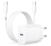 Cargador iPhone Carga Rapida para iPhone 17 16 15 Pro MAX Air Plus, iPad Pro/iPad Air, 25W Cargador USB C Carregador Enchufe Rapido Pared Adaptador Corriente con 2M Cable USB C