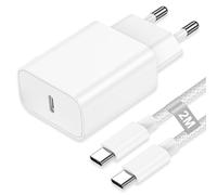Cargador iPhone Carga Rapida Tipo C, 20W Cargador USB C Enchufe y 2M Cable iPhone USB C Carga Rapida,Adaptador Cabeza Tipo C y Cabo Cable USB-C para iPhone 17/16/15 Pro/Pro MAX/Plus iPad MacBook