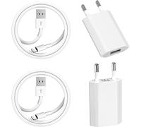Cargador iPhone 【Certificado MFi Apple】 2 Pack Cargador de Pared Universal de 5V1A/5W con 1M Cable iPhone Cable Lightning Compatible para iPhone 13/12/Se/11/ X/XS/XR/8/8 Plus/7/7 Plus/6s/iPad