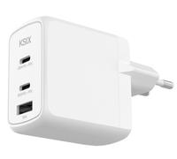 Cargador KSIX 2 USB C + 1 USB A Blanco