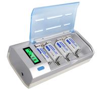 Cargador LCD universal para 4 baterías de carga Ni-MH Ni-CD