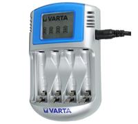 Cargador LCD Varta incl. adaptador de 12 V y cable USB