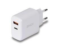 Cargador Lindy 73424 USB 2.0 y Tipo C 30W Power Delivery