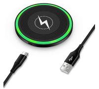 Cargador Lnalámbrico Qi 15W con USB-C, Base de Carga Rápida Inalámbrica de 15 W para Samsung para Galaxy S26 S25 S24 S23 S22, para Google para Pixel 10 9 8 7 6 5 e Antideslizante, Negro